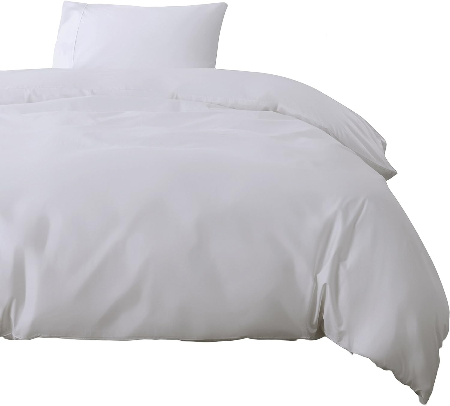 掛ふとんカバー シングル エジプト産の超長綿掛カバー 上品なシルクのような肌触り ホテル品質掛け布団カバー 天然な防ダニ 白色