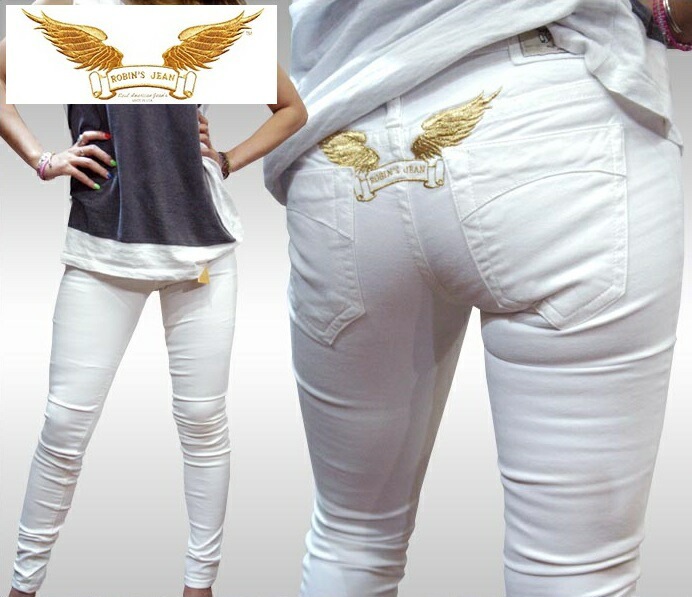 ロビンズ ジーン レディース デニム ゴールド ホワイト ローライズ ジーンズ ROBIN S JEAN GLD SKINNY W13 インポート LAセレブ ハイブランド パンツ サファリ ロビンジ