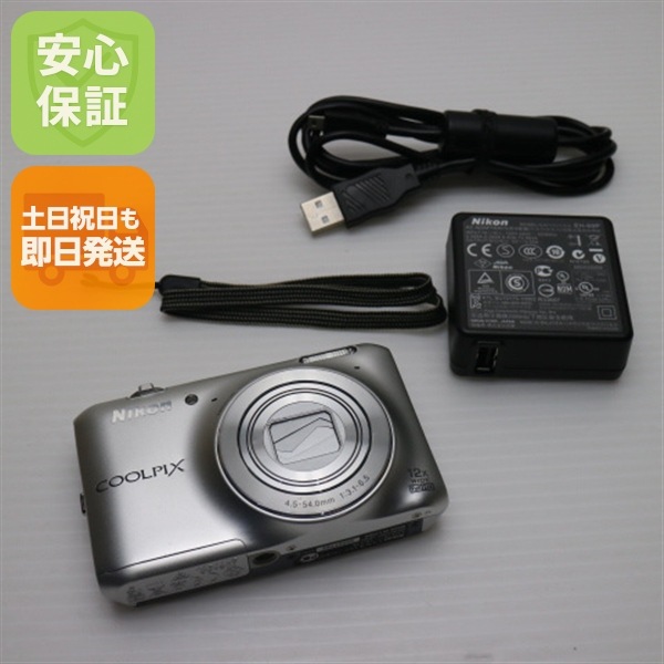 超美品 COOLPIX S6400 クリスタルシルバー デジカメ Nikon 84