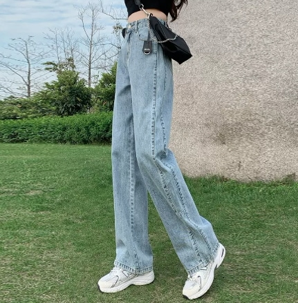 ボトムス パンツ モップパンツ デニムパンツ レギュラー丈 スリム ストレート ワイド ポケット ハイウエスト 綿 デニム その他素材 シンプル カジュアル お洒落 かっこいい こなれ感 ラフ