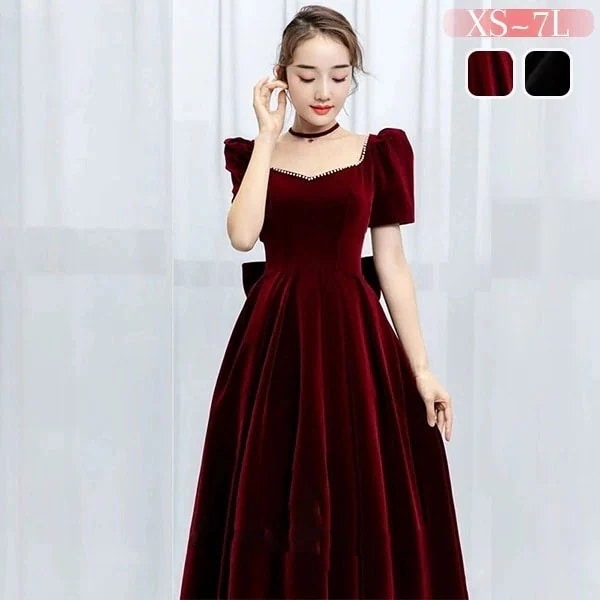 ドレス 大人 ピアノ 発表会 ロングドレス 演奏会 結婚式 母親 ドレス ピアノ発表会 黒 袖付き ワンピース 半袖 演奏会ドレス 演奏会用ドレス パーティードレス イブニングドレス ロング丈 大きい