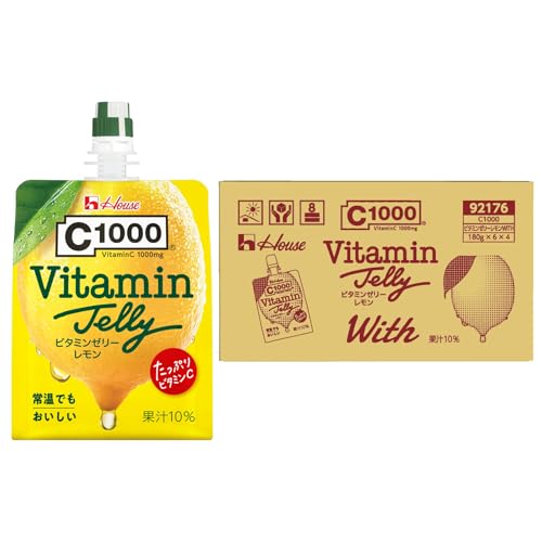 ビタミンゼリーレモンWith 180g×24袋 ハウスウェルネスフーズ