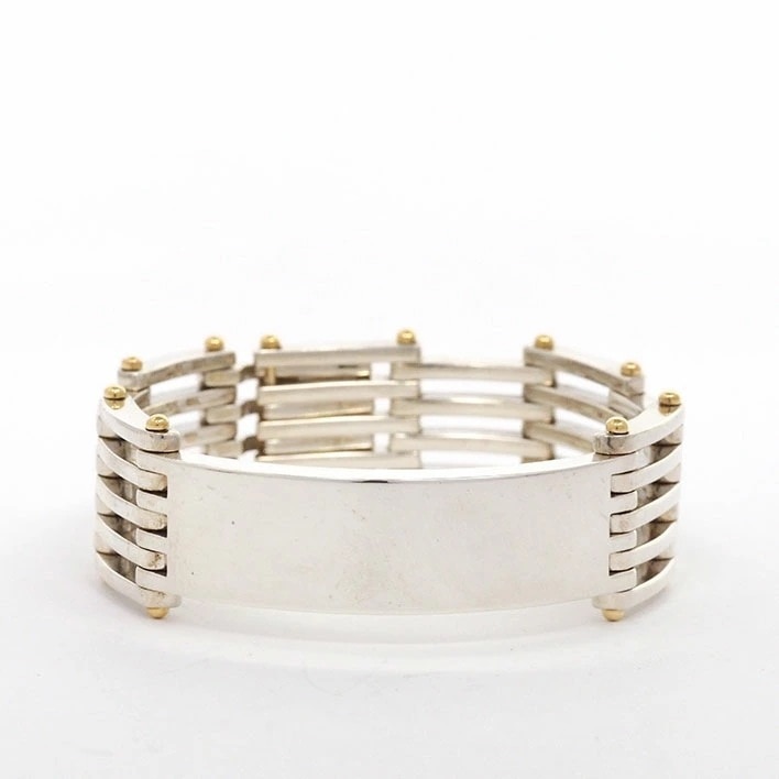 【美品】ティファニー ゲートリンク コンビ シルバー925 K18YG 【ブレスレット】