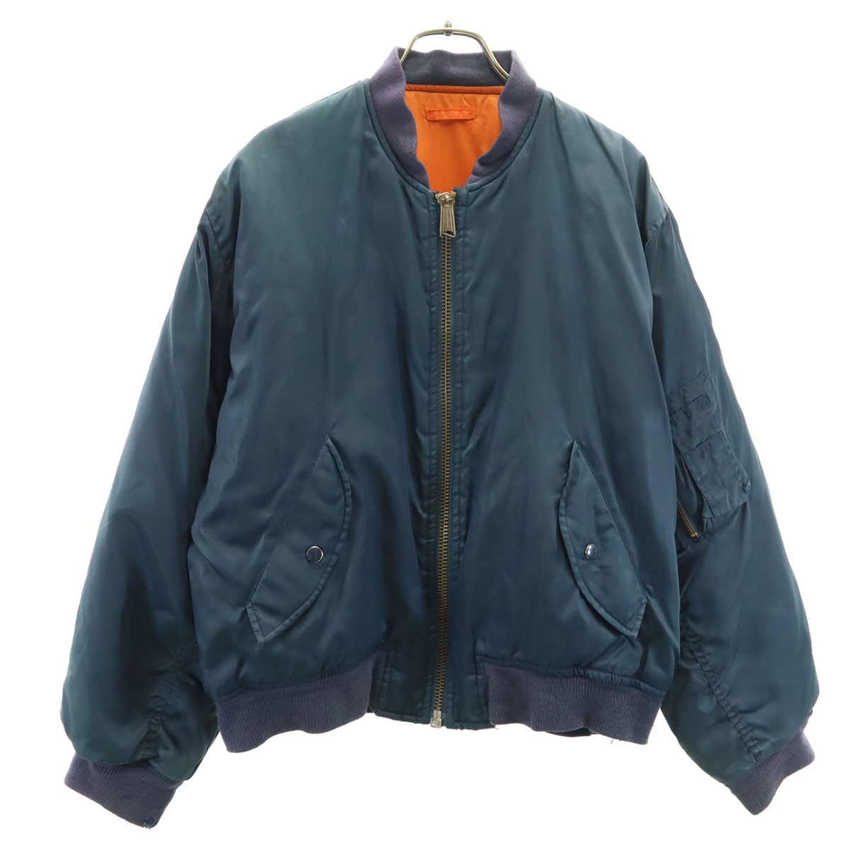 US AIR FORCE アメリカ空軍 オールド 民生品 MA-1 フライトジャケット M ネイビー メンズ 古着