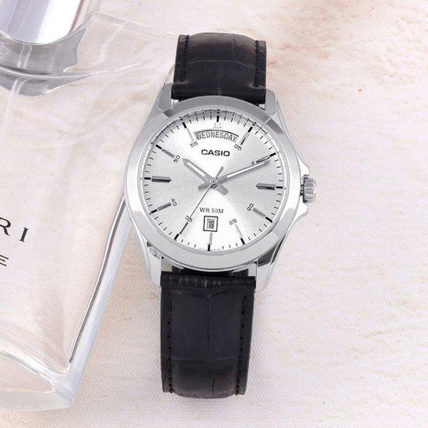 MTP-1370L-7A クラシック ラウンド デイデイト スーツ メンズ レザーウォッチ d