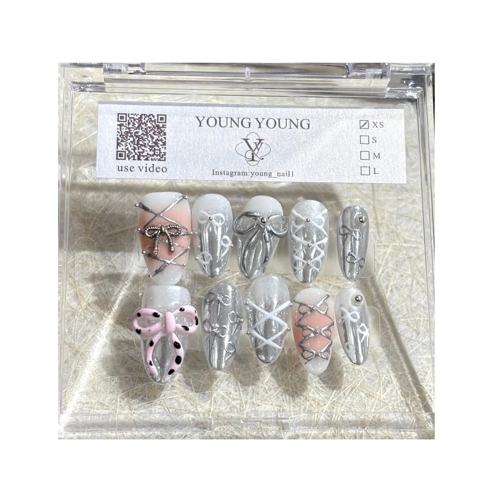 ネイルチップ YSBLWX 公式正規品 デイリースタイル 可愛いデザイン グルーシールタイプ 簡単に貼れる チップ用のり付き