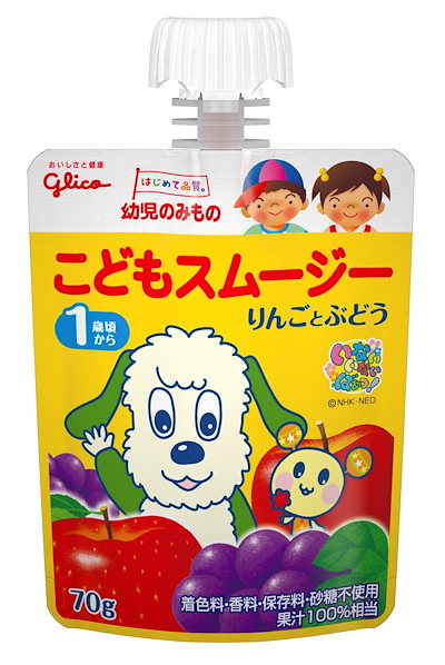 他サイト： 幼児のみもの こどもスムージー りんごとぶどう 70g×6本 常温保存可能 1歳頃から ベビーフード わんわん ワンワンの商品画像