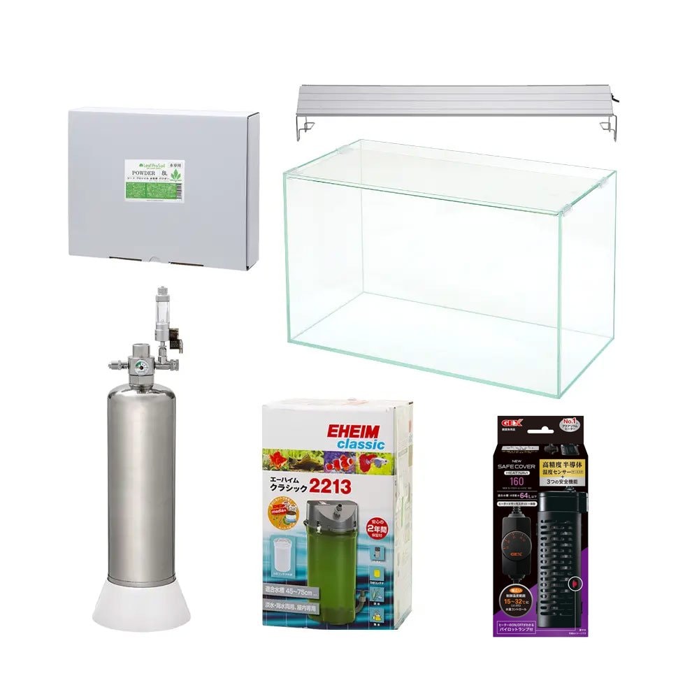 水槽セット　アクロ　６０ｃｍ水槽スーパークリア　ＣＯ２ジェネレーター　水草育成セット　ＣＲＣ10―11―03―20―30
