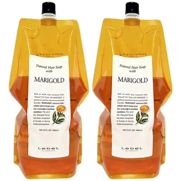 ナチュラル ヘアソープ ウィズ MG マリーゴールド 1600ml 詰替え用 リフィル 2個セット シャンプー オイリー地肌
