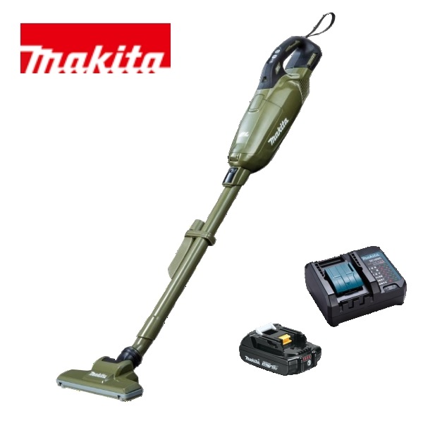当店だけ！バッテリー充電器も1年保証! マキタ コードレス掃除機 18V 紙パック式 オリーブ CL285FDZO + 軽量バッテリー BL1820B + コンパクト充電器DC18WC 充電式 38,540円