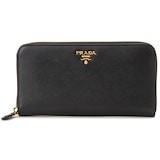 Qoo10] PRADA 【中古】 長財布 スタッズ ビジュー ラ