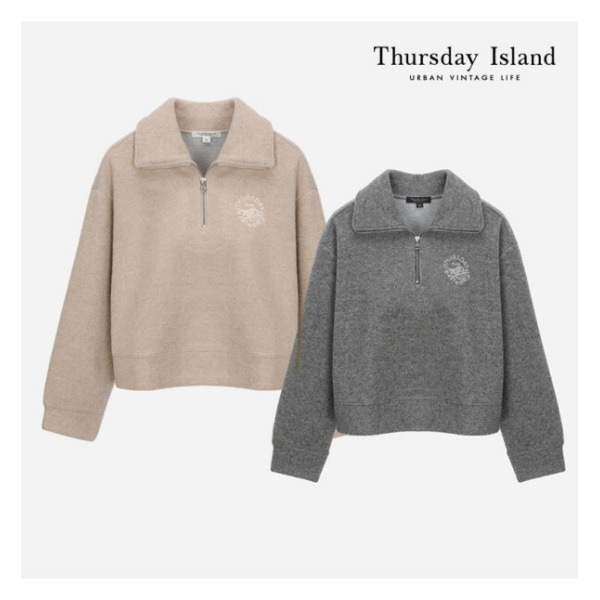 Thursday Island カラーネックスウェットシャツ(T228MST233W)