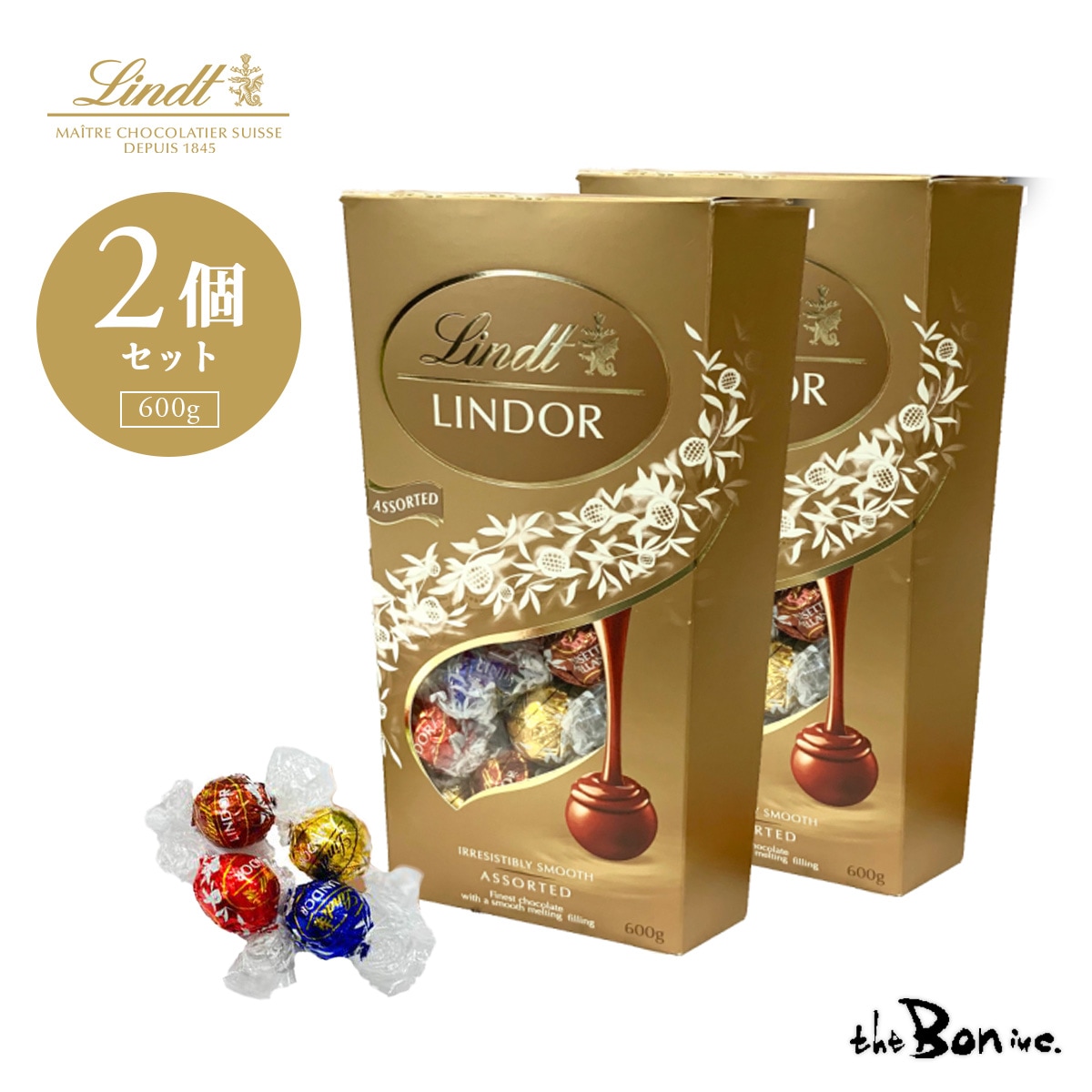 箱のままをお届け【2個セット】 リンドール アソート 600ｇx2個/クール宅急便/コストコ Lindt リンツ 個包装 小分け 海外 輸入 チョコレート チョコ ギフト プレゼント