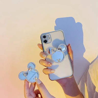 Qoo10] ディズニー ミッキー鏡スマホグリップ 韓国 スマホア