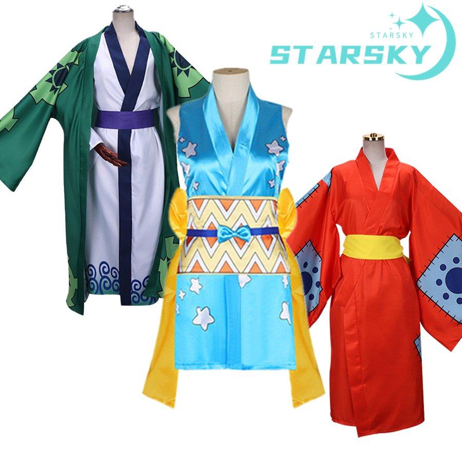 ONE PIECE ワンピース ワノ国編 モンキーD ルフィ ロロノアゾロ ナミ 風　コスプレ衣装　コスチューム　服　コスプレ靴 　ハロウィン