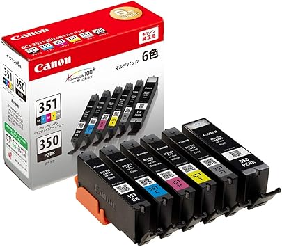 キヤノン Canon 純正 インク カートリッジ BCI-351(BK/C/M/Y/GY)+BCI-350 6色マルチ