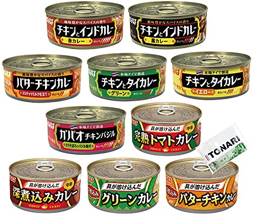 いなば カレー缶詰 10種 20缶セット レトルトカレー 保存食 隣の煎茶ティッシュセット