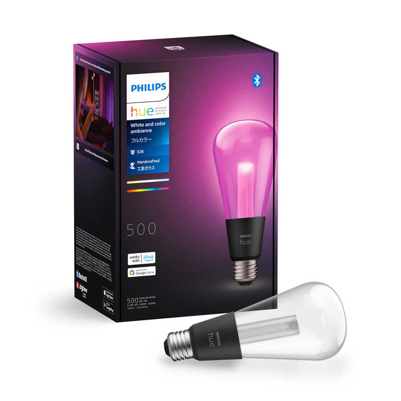 フィリップス　PHILIPS　Philips Hue ライトガイド E26 ST72 ［E26 /一般電球形 /40W相当 /1個 /全方向タイプ］　PHLG-S72