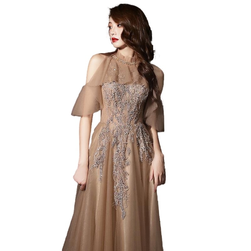 ロングドレス 演奏会 パーティードレス 結婚式 ドレス 袖あり ウェディングドレス 花嫁 パーティドレス ロング丈 二次会 ドレス お呼ばれ ピアノ 発表会009-126 7,581円