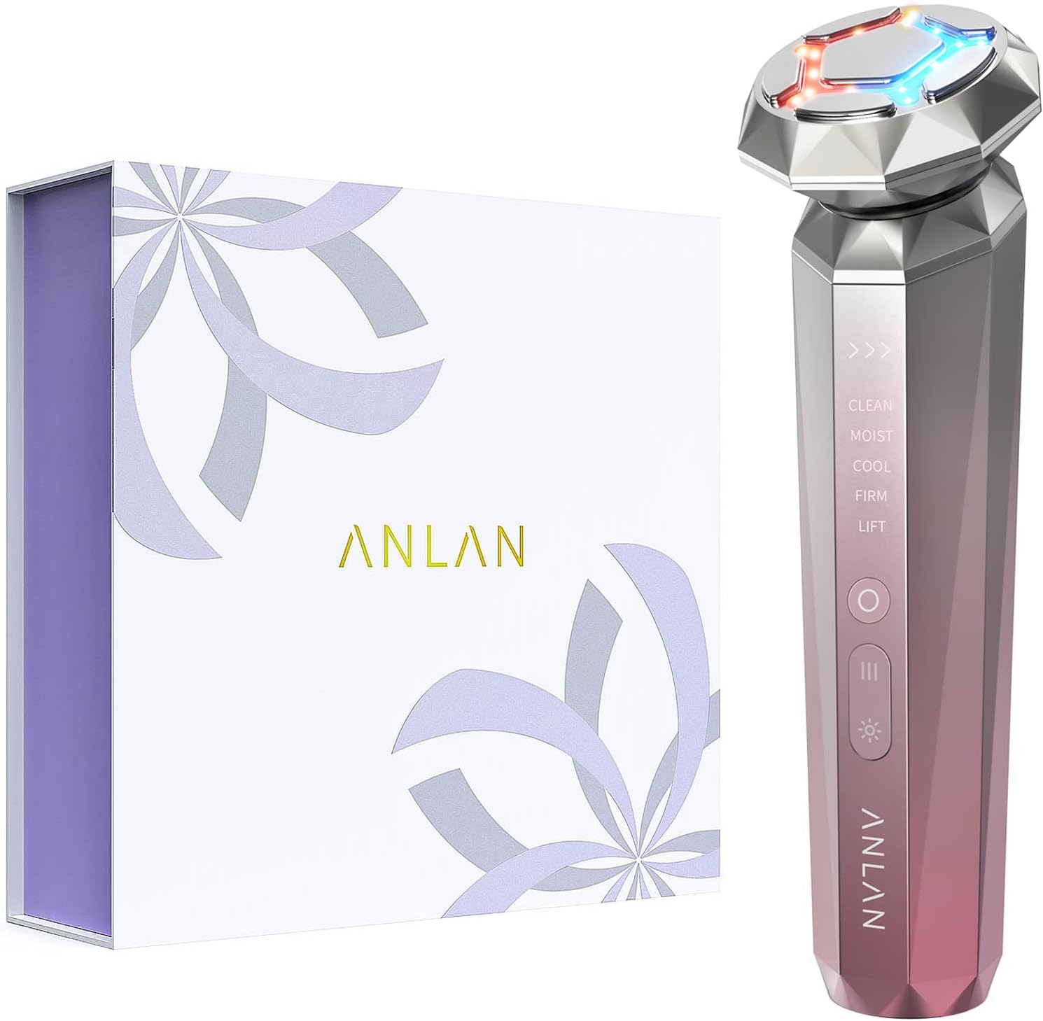【美人百花RF美顔器部門NO1】ANLAN RF温冷美顔器 RF美顔器 温冷美顔器 イオン美顔器 ラジオ波 EMSリフトケア 温冷ケア LED光エステ 振動エステ 目元 口元ケア フェイスケア 毛穴