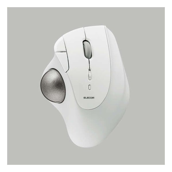 Bluetooth5.0トラックボール IST5ボタン 人工ルビーモデル ホワイト M-IT10BRWH