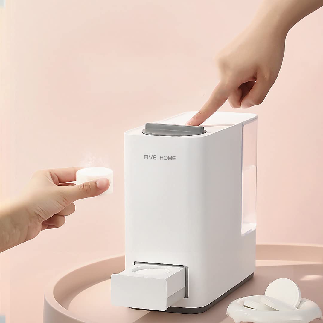 FIVEHOMEスマート瞬間蒸し&冷感タオルマシン タオルウォーマー コンパクト５秒で蒸しタオル 引き出し自動開閉 3段階温度調節 ミニ ワンボタン簡単操作 5秒で心身ともに癒される温もりを ホットタ