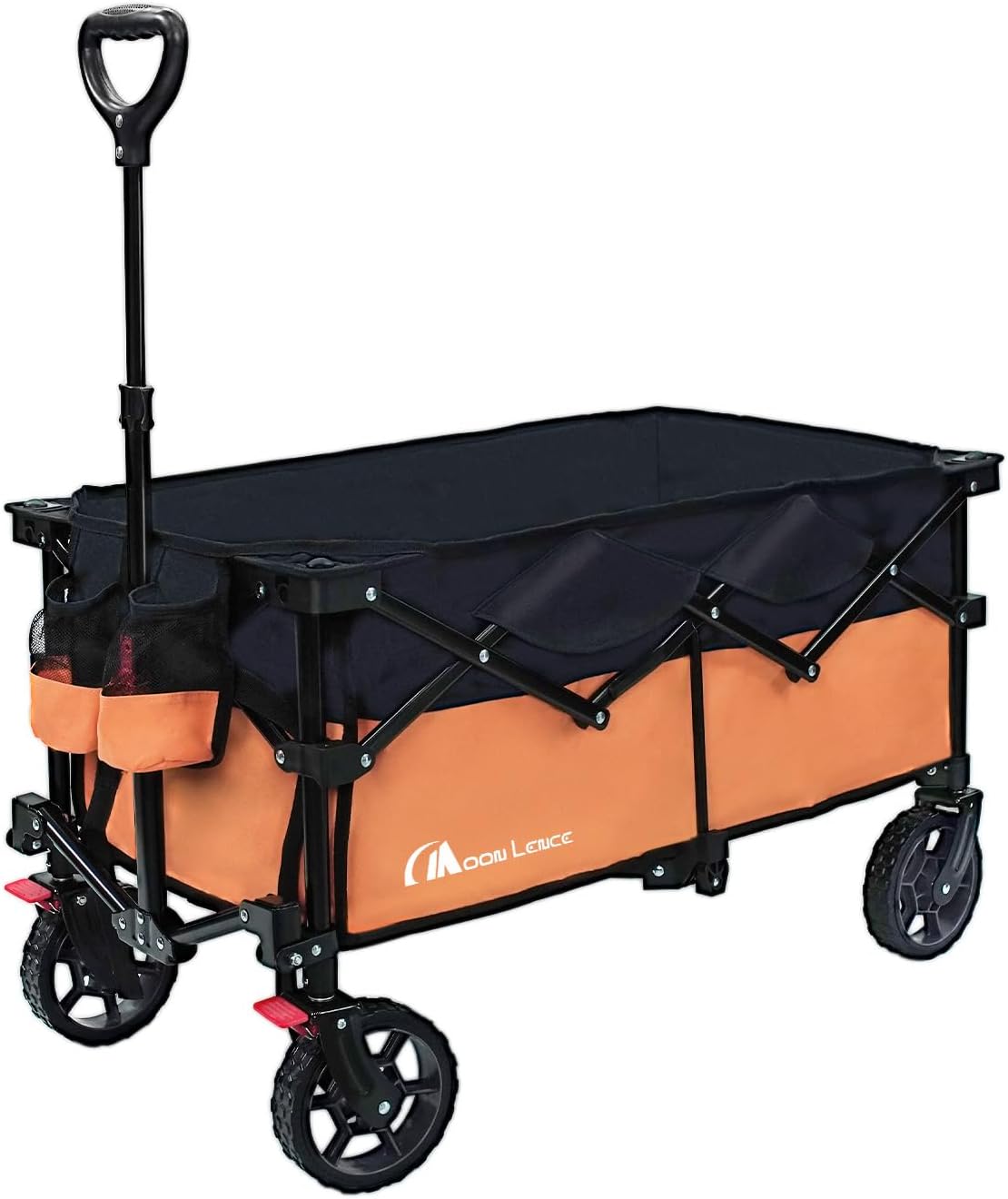 【ブレーキ付き】 キャリーワゴン 折りたたみキャリーカート 超コンパクト大容量135L 耐荷重130kg アウトドア キャンプ レジャー BBQ 運動会 ワンタッチ収束型