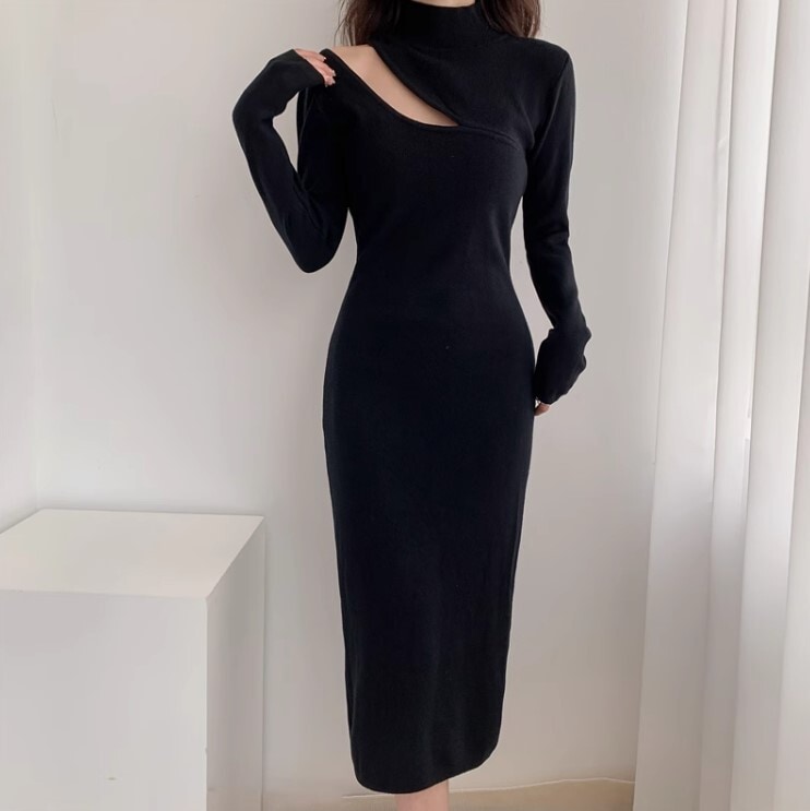 ワンピース ニットワンピース ワンピドレス ロング丈 長袖 ニット かわいい 大人可愛い きれいめ カジュアル 大人 上品 おしゃれ お洒落 かっこいい 大人女子 ラブリー キュート ガーリー 個性的