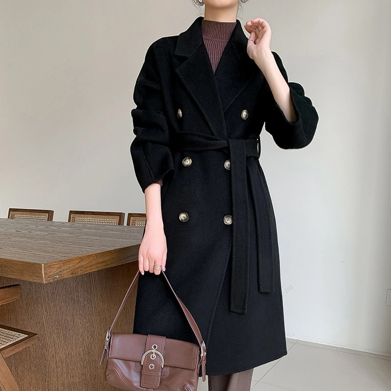 ウール コート レディース コート秋冬 ベルト付き アウター 無地 コート オフィス ロングコート ロング丈 アウター フォーマル 高級感 ビジネス スーツ レディース ファッション コート おしゃれ