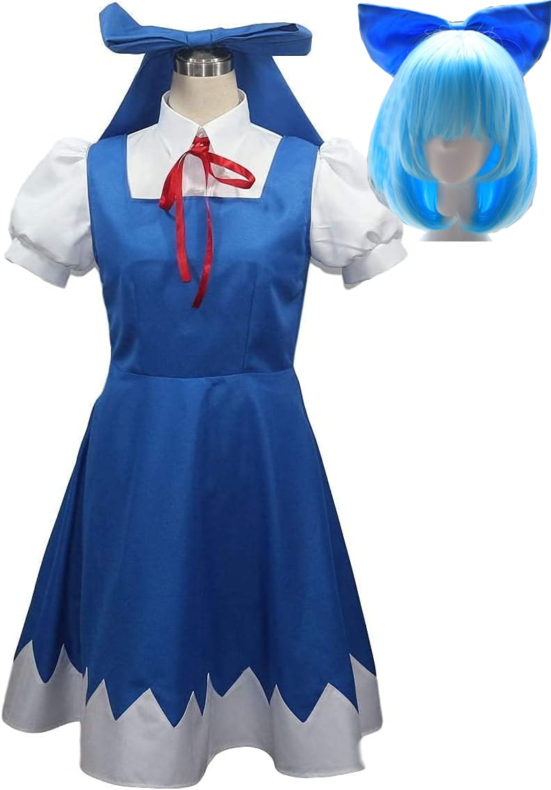 東方紅魔郷 妖精 チルノ コスプレ衣装 ウィッグ追加可