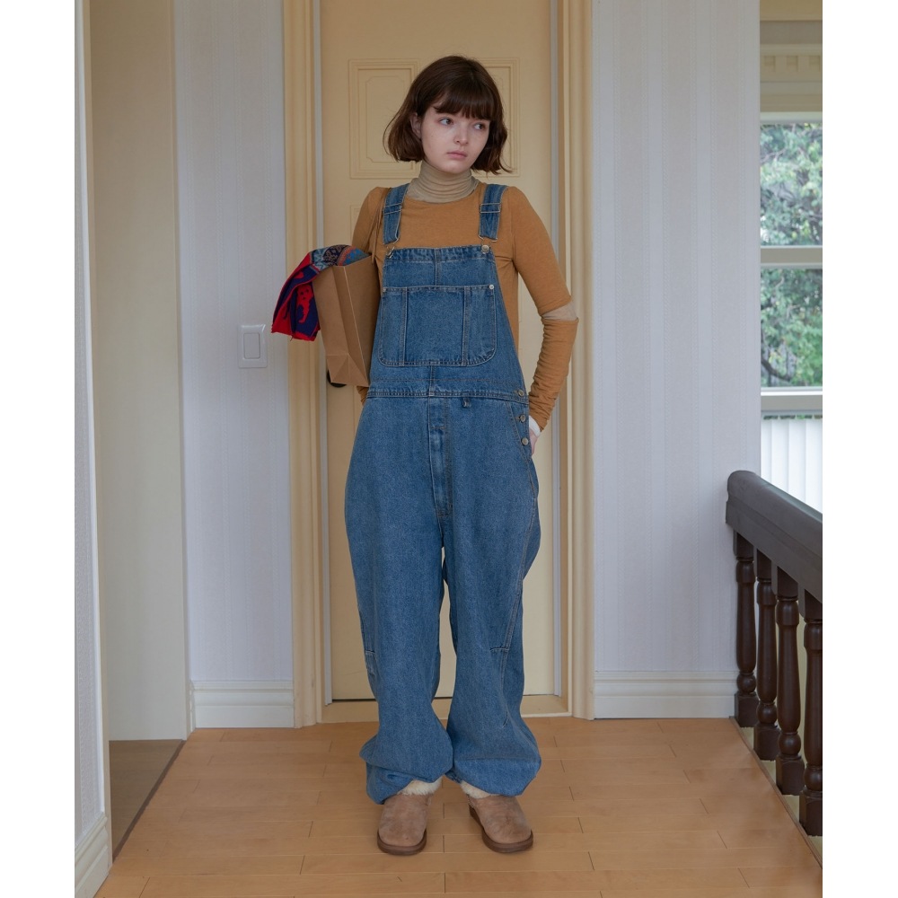 NOCONTENT デニムサスペンダーパンツ