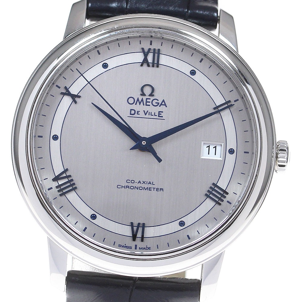 オメガ OMEGA 424.13.40.20.02.003 デビル プレステージ コーアクシャル 自動巻き メンズ 良品 内箱・保証書付き_846898【中古】