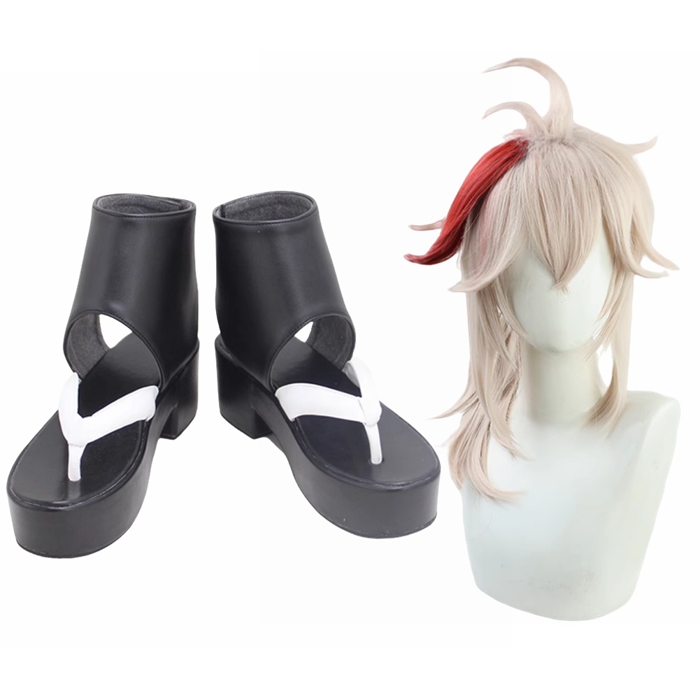 楓原万葉 かえではらかずは コスプレ靴 ブーツ ウィッグ付き コスプレ 演出服 アニメ 祭り ハロウィン クリスマス 学園祭 文化祭 仮装