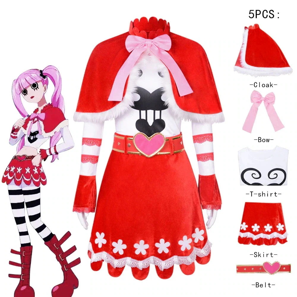 ハロウィンワンピース ペローナ コス衣装 もののけ姫 コスプレ アニメ 女性 コスチューム パフォーマンス 女の子衣装