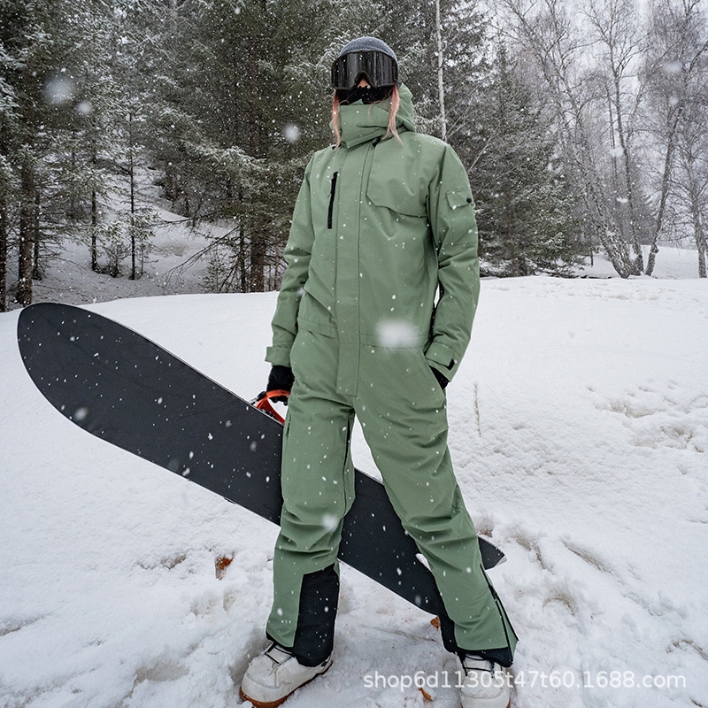 女性用 2025 ワンピース スキー スーツダブル バージョンスノーボードメンズ スキー用品スーツ完全防水冬の暖かさ