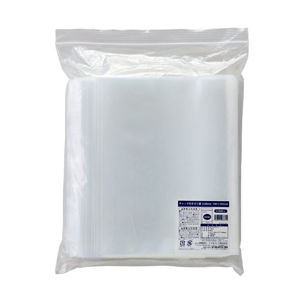 （まとめ） 伊藤忠リーテイルリンク チャック付ポリ袋 0.08x240x340mm CHB80-J 1パック（100枚） [x3セット]