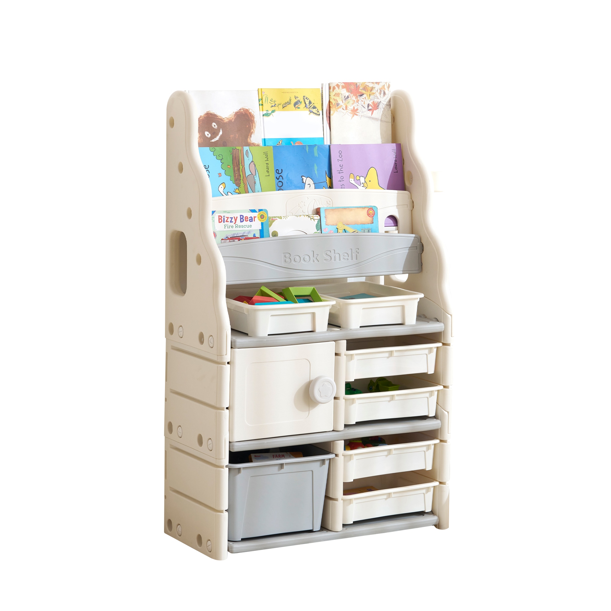 絵本ラック 絵本棚 大容量 本棚 収納ラック 多機能 おもちゃ収納 収納ボックス 子供部屋 収納ケース 子ども用 家具 HDPE キッズ