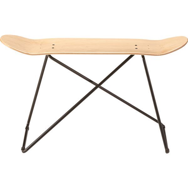 スツール オットマン 幅81cm スケートボード型 ナチュラル 木製 スチール リビング ダイニング インテリア家具 10,421円