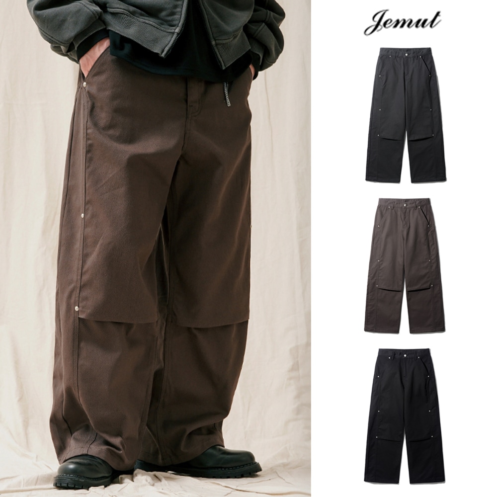 【JEMUT】24SS★ Onyx Curve Wide Pants JEMUT] Onyx Curve Wide Pants ロングパンツ