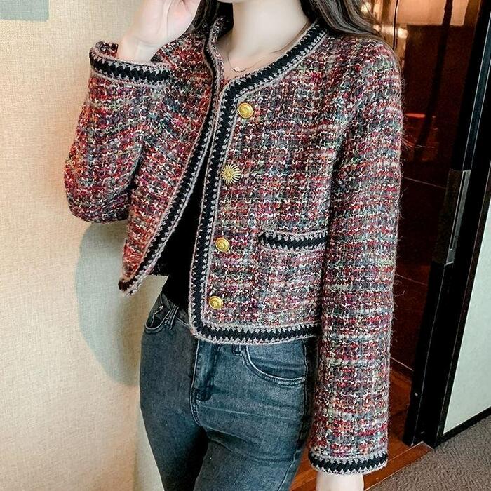 入学式 ママスーツ レディース ノーカラー ツイード ジャケット おしゃれ 卒業式 母 卒園式 入園式 セレモニー 七五三 お宮参り 母親 ママ 長袖 大人可愛い オケージョン オフィス ミックスカラ