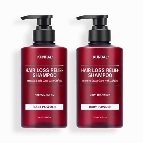 カフェイン/脱毛防止シャンプー/500ml/x2/Bベビーパウダー