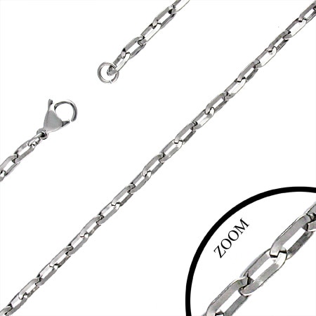 3.5mmトライアングルチェーン ネックレス 首飾り サージカルステンレス316L アクセサリー 長い 短い プレゼント 男性 女性 シンプル プレーン 三角 細い 細め stc00cne028xx