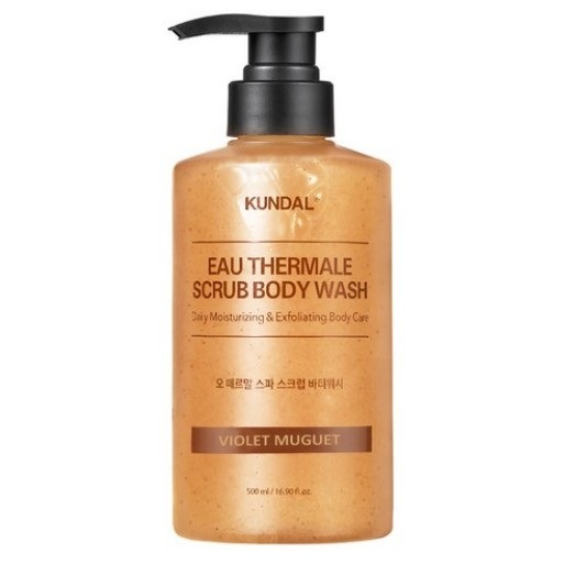 温泉水 スクラブ ボディウォッシュ バイオレット ミュゲの香り 500ml x 2個 (鎮静/弾力/保湿/栄養供給/活力/光彩/しわ防止)