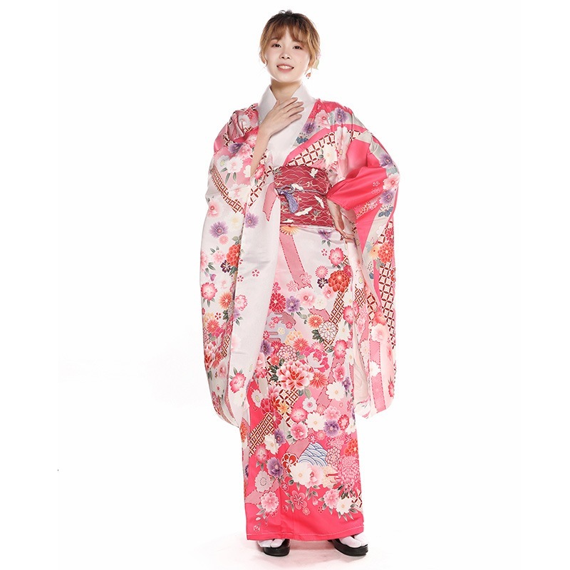 日本の着物 女性 伝統的な振袖 着物セット 成人式礼装 着物
