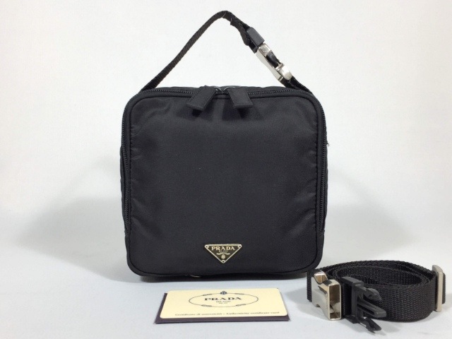 ハンドバッグ テスート ナイロン ブラック 黒 中古品