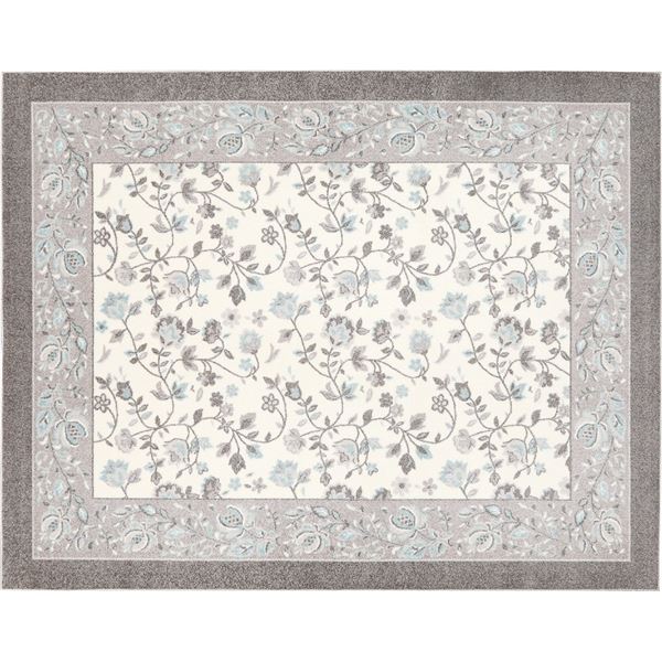 防炎 マット/絨毯 (約130×190cm グレー) 手洗いOK すべりにくい ホットカーペット対応 『ジュレ』 プレーベル
