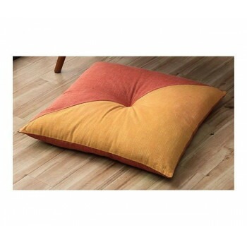 先染め織物生地 座布団 オレンジ 約60x60cm 1240650202304