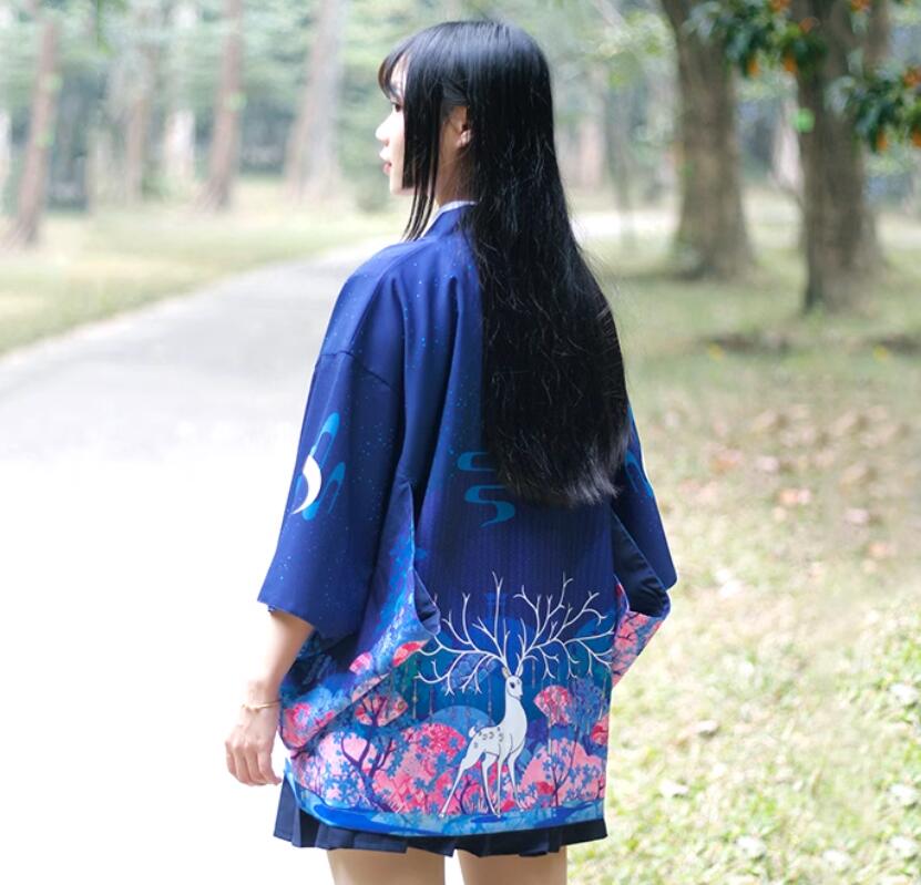 167【新作登場 最安値】カジュアル　羽織 　浴衣　和服 男性用 女性用　コスプレ衣装 ロリータ ゴスロリ　振袖 和柄 カーディガン　鹿柄