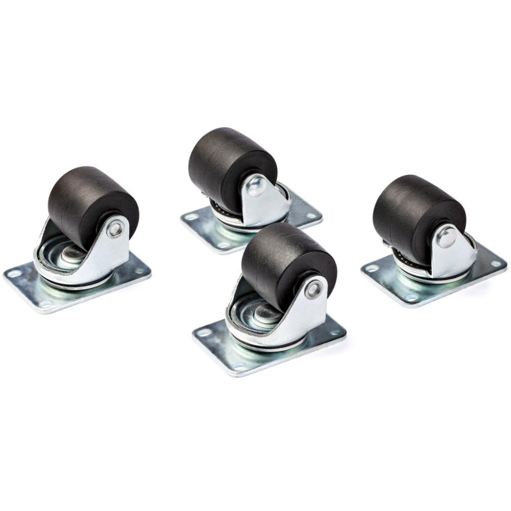 StarTech.com [RKCASTER2] サーバーラック用キャスターホイール/4個入り/50mm/360度回転/ねじM6対応/最大静荷重250kg/個/スチール プラスチック製/キャビネット用
