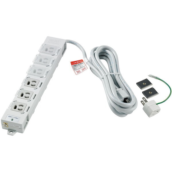 OAT-JPC63SB カバー付事務所向けタップ 耐雷 6個口 3m